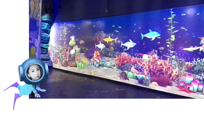 為因應武漢萬達兒童樂園閉館改裝，替萬達量身訂做兩款互動程式，包含地面投影以及手繪牆面投影，皆以海洋世界為主題，帶出此次改裝的主題內容。